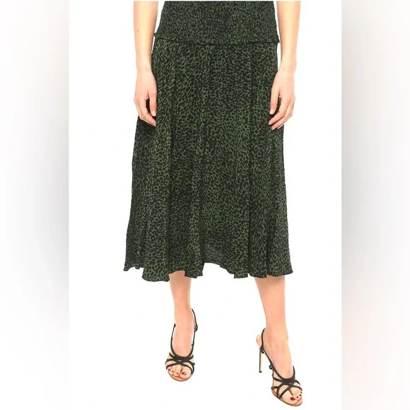 Proenza Schouler Black and Green Midi Dress - Picture 4 of 11